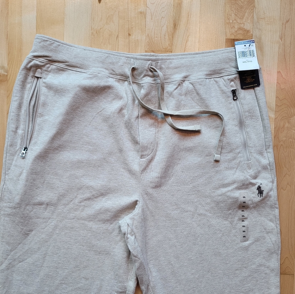 Polo Ralph Lauren Men's XXL Grey/Tan Double Knit Jogger Pants NWT - Picture 3 of 13